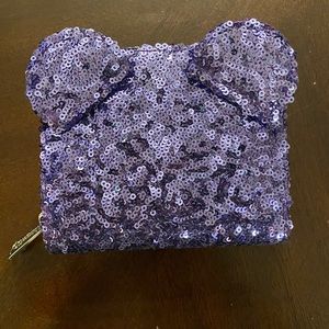 LOUNGEFLY purple sequin wallet